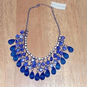 M. Haskell Silver Tone Blue Necklace